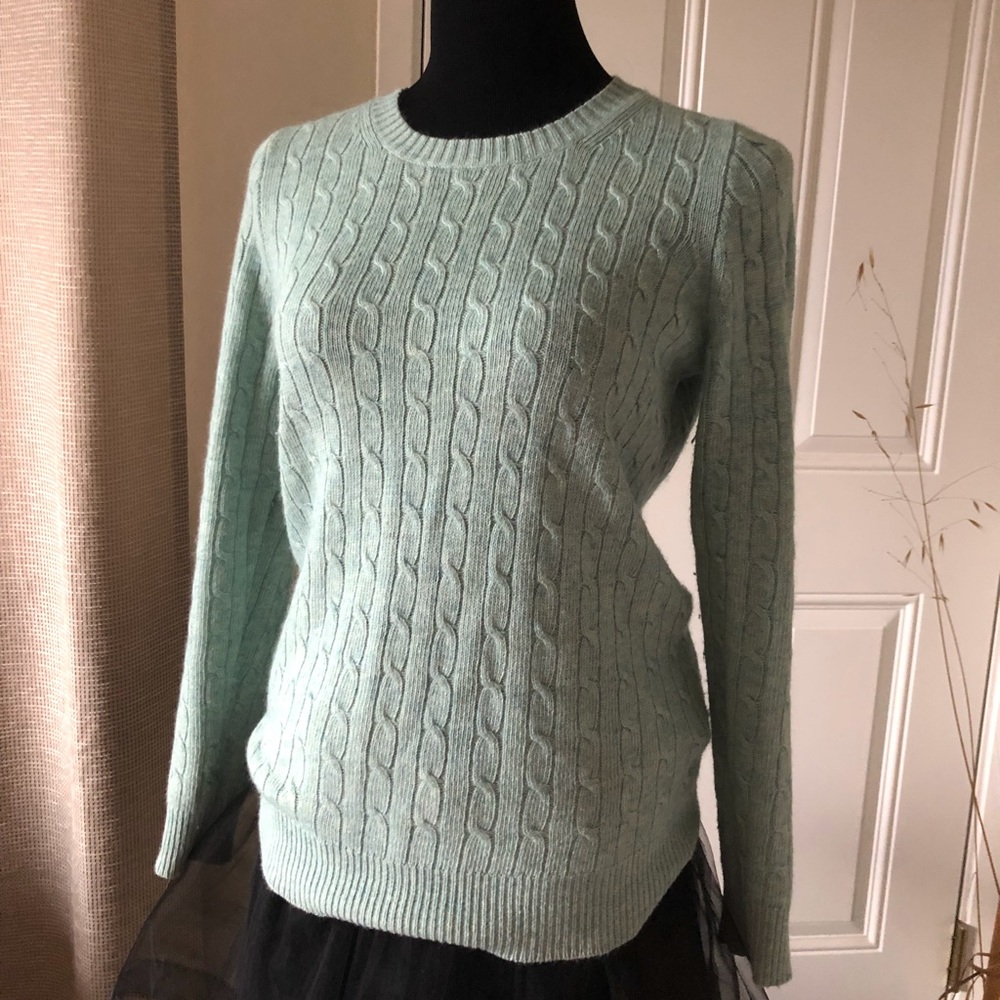 J crew cable sweater